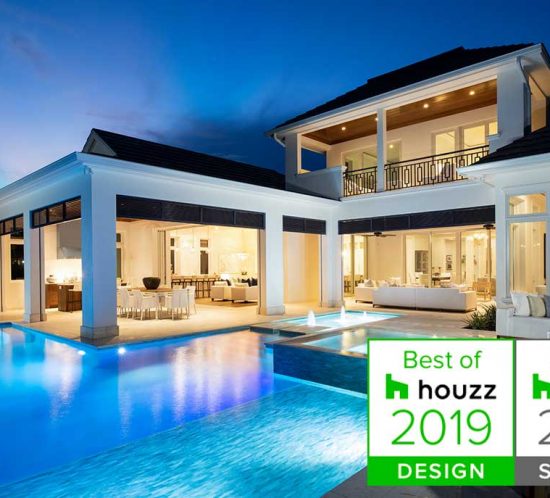 Luxury Florida home with large pool designed by Kukk Architecture & Design, P.A. Best of Houzz Winners 2018 | Blog: KAD Wins Houzz Awards!
